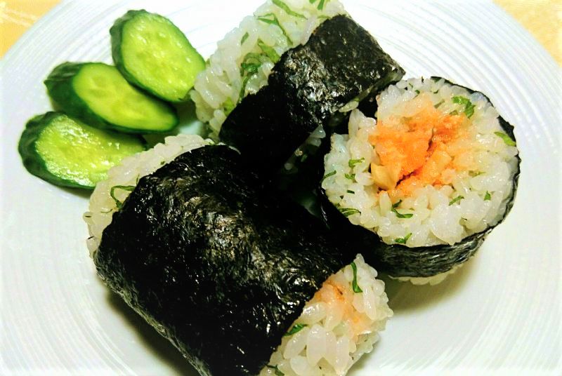 春色きのこの俵おにぎり