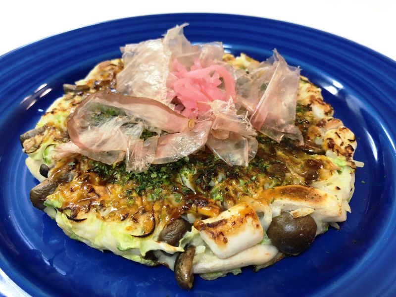 しらたきとブナシメジのお好み焼き♪