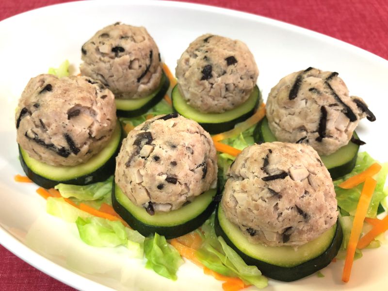 エリンギとおからとひじきの皮なしシューマイ♪