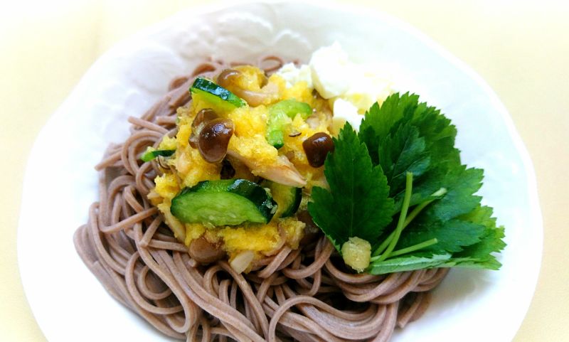 きのこのコクおろしそば