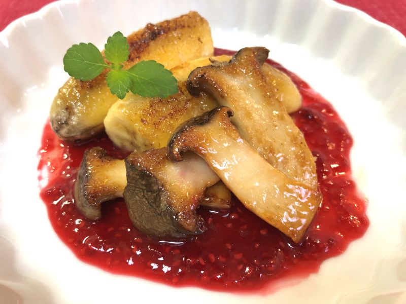きのこがデザートに！エリンギとバナナのバターソテー♪