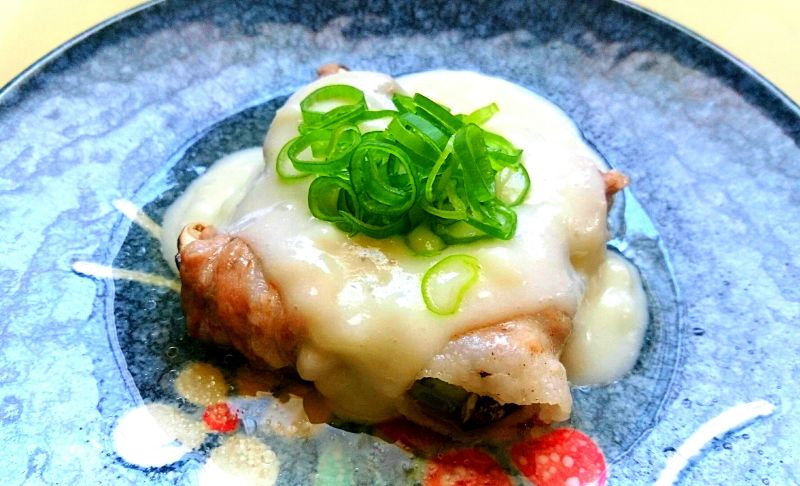 きのこのもちがけ酒蒸し巻き