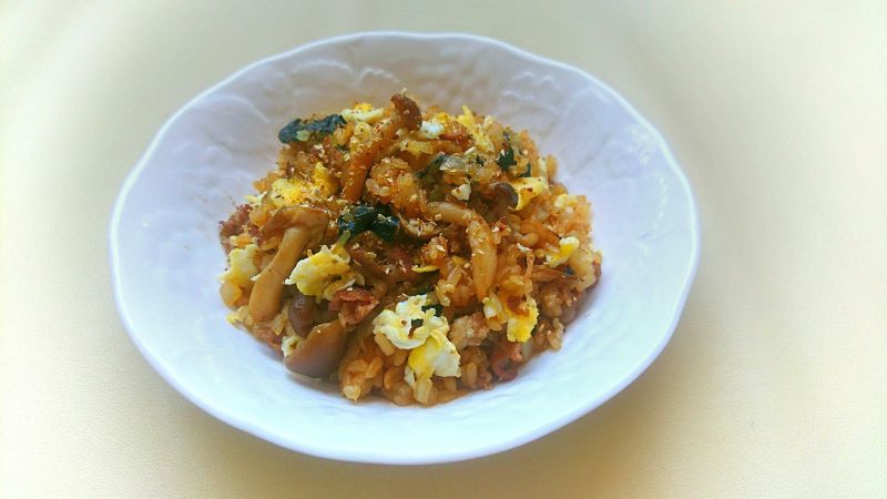 きのこの蒲焼き風味チャーハン