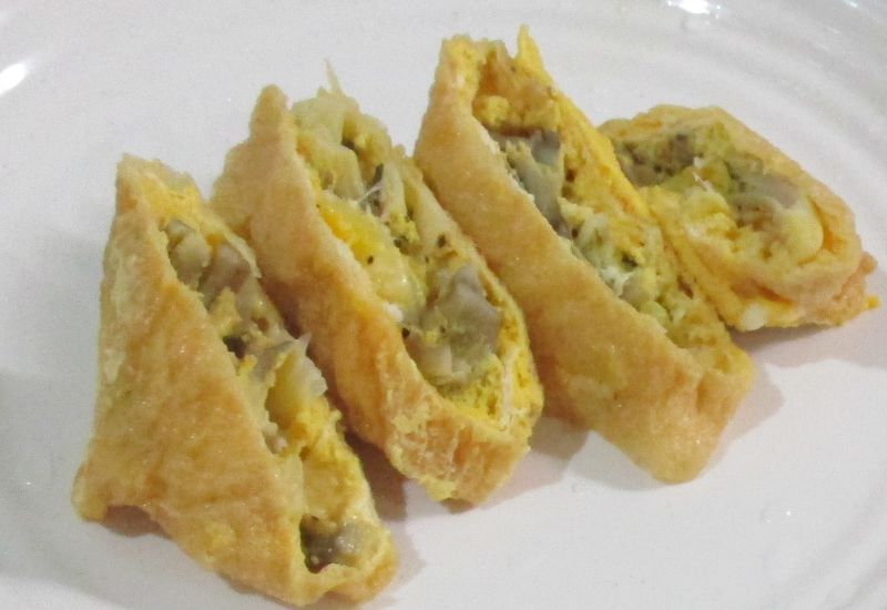 マイタケ油揚げ和風塩キッシュ