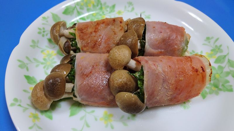 しめじと大葉のハム巻き