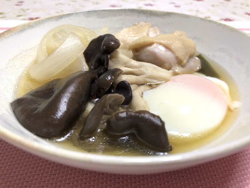 霜降りひらたけと新玉ねぎの親子煮♪