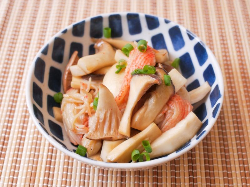 エリンギとカニカマ中華炒め