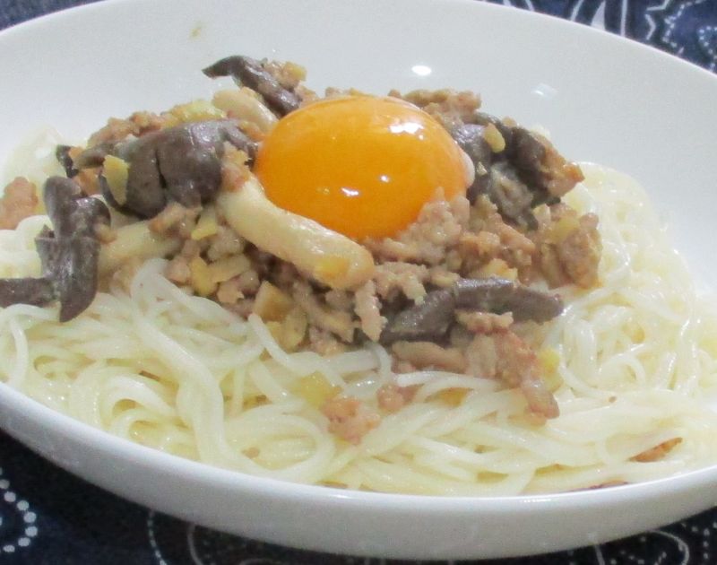 夏にぴったり!ひらたけスタミナ素麺