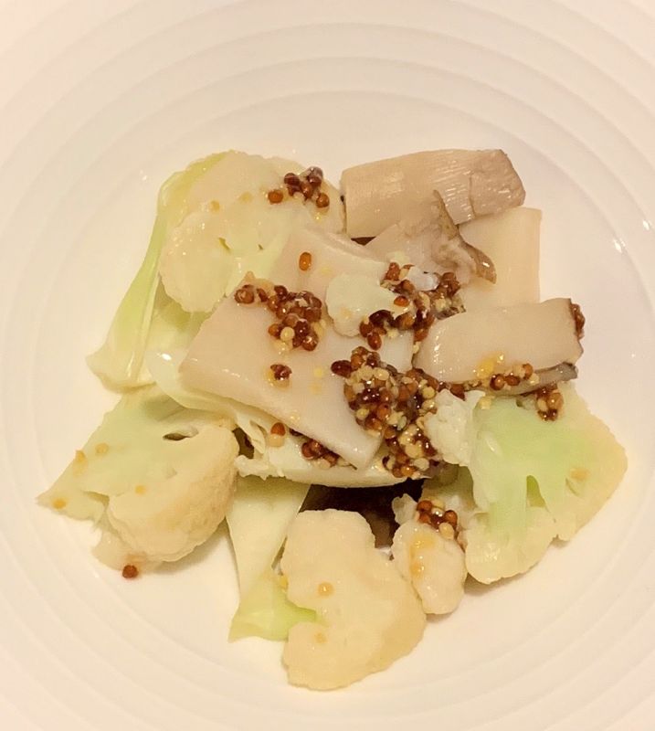 エリンギとカリフラワーのハニーマスタード和え