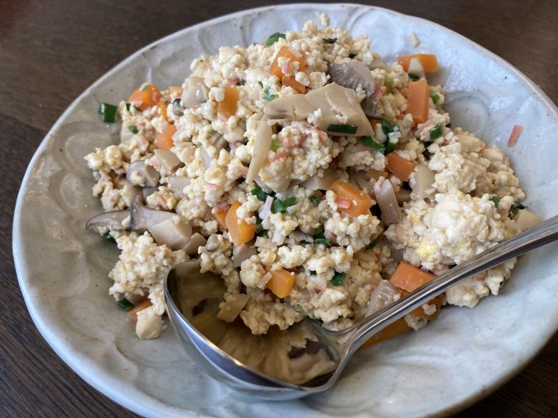エリンギゴロゴロ炒り豆腐