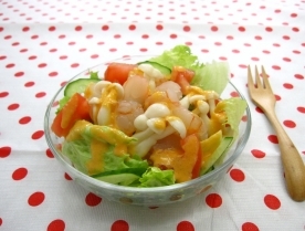 ブナピーとエビのぷりぷりサラダ