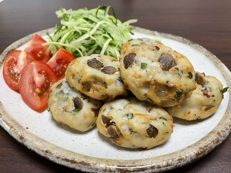 ブナシメジと太刀魚のふわふわ揚げ♪