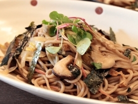 焼ききのこ蕎麦