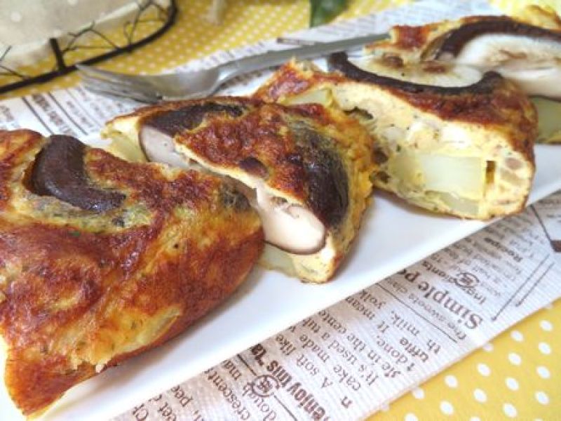 丸ごとゴロン☆　生どんことじゃがいもの味噌オムレツ