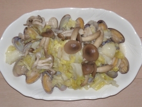 ササッときのこ、あさりきゃべつ