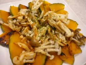 子供向けきのことかぼちゃのヘルシー蒸し♪