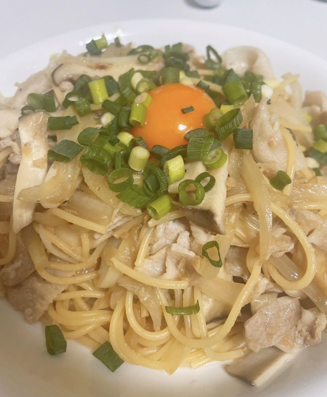 無限エリンギごま油パスタ