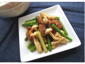 きのことうなぎのスタミナ炒め