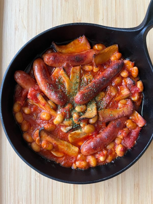 干しエリンギのカスレ風