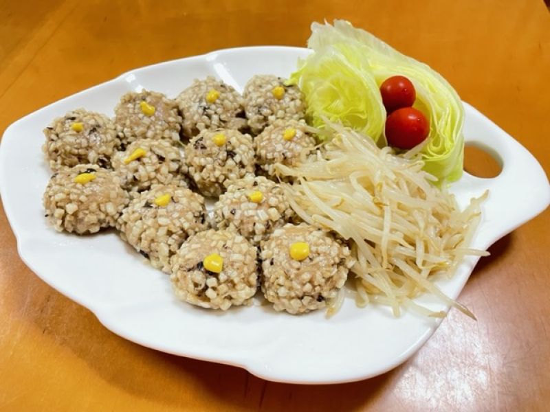 エリンギをまとわせた焼売