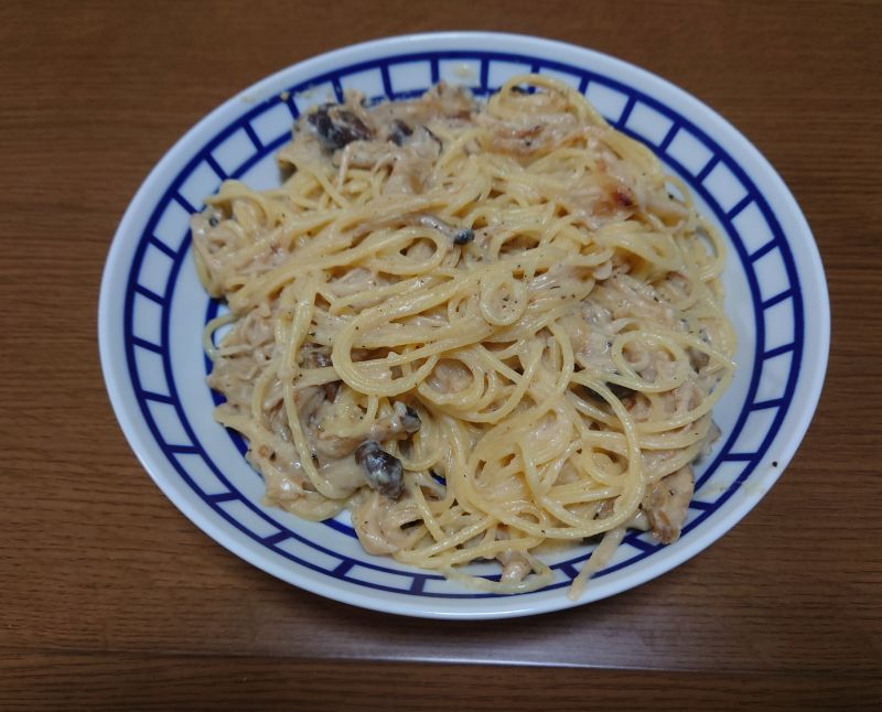 きのこペーストパスタ