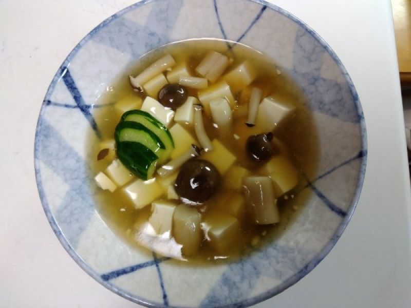 しめじと豆腐の柚子胡椒餡