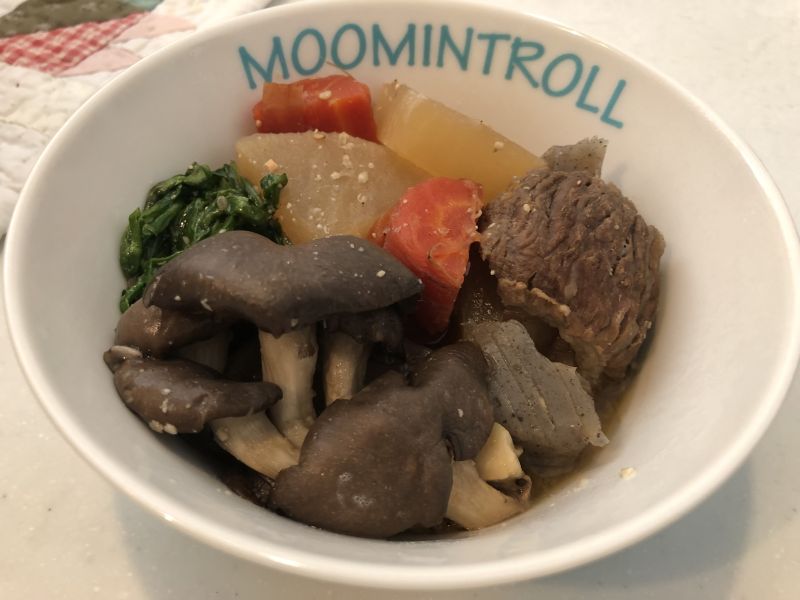 根菜ときのこで胡麻味噌煮