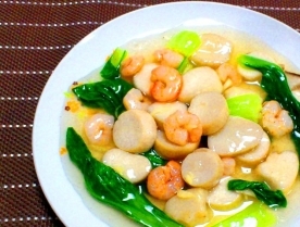 ホタテもどきのエリンギ八宝菜風