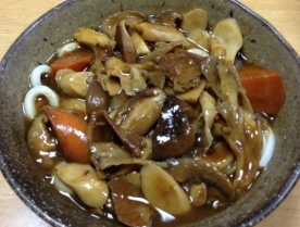 きのこたっぷりカレーうどん