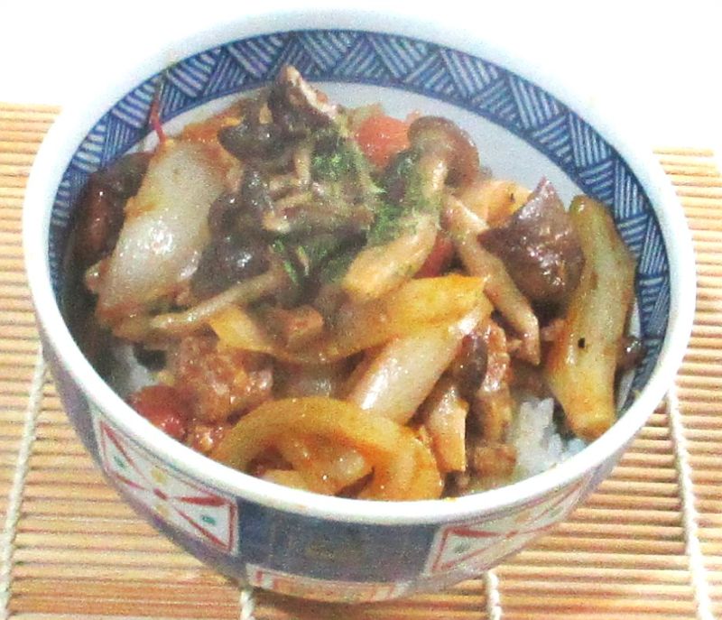 きのこ三昧・夏のスパイシー丼