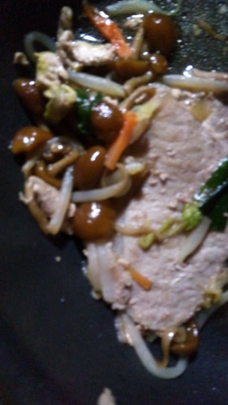 なめたけ豚肉焼き