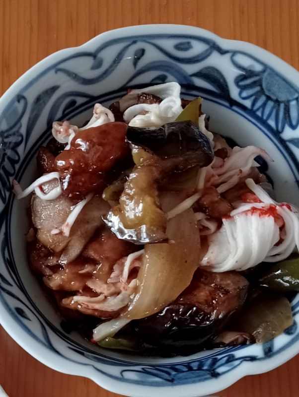 舞茸と鶏肉の甘酢炒め