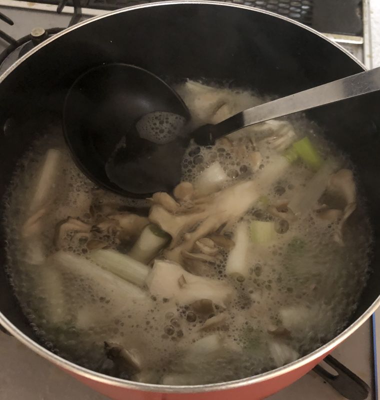 舞茸とネギのホクホクスープ