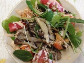 きのこエビ巻サラダ