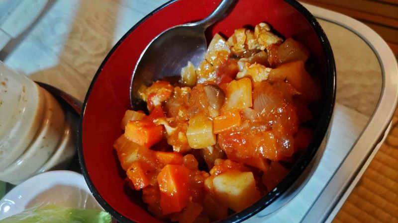 きのこはどこに　ミネストローネ