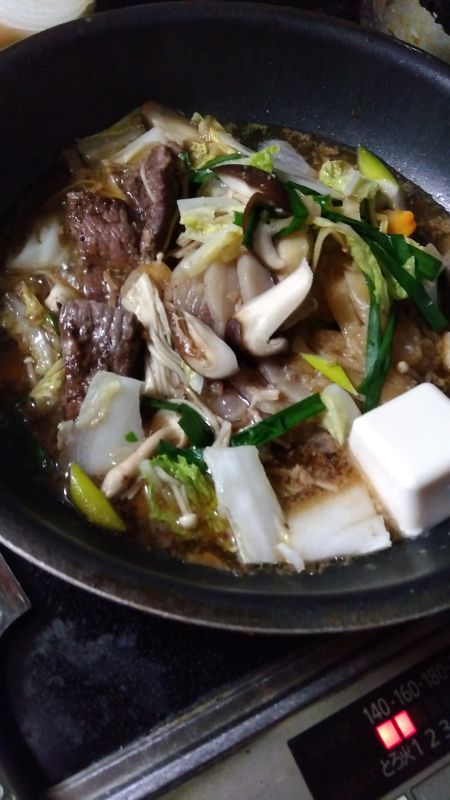 きのこと牛肉すき焼き風