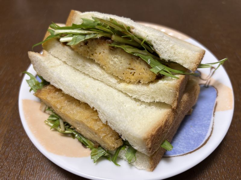 えのきでカツサンド