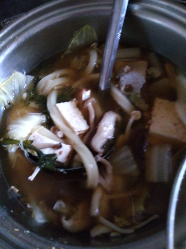 きのこサバ味噌うどん
