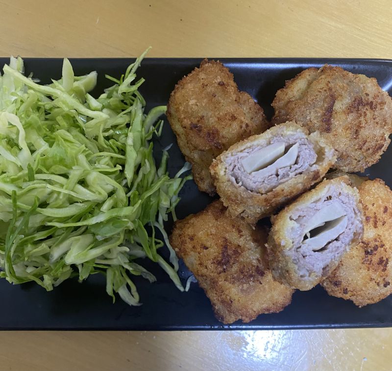 肉巻きエリンギフライ