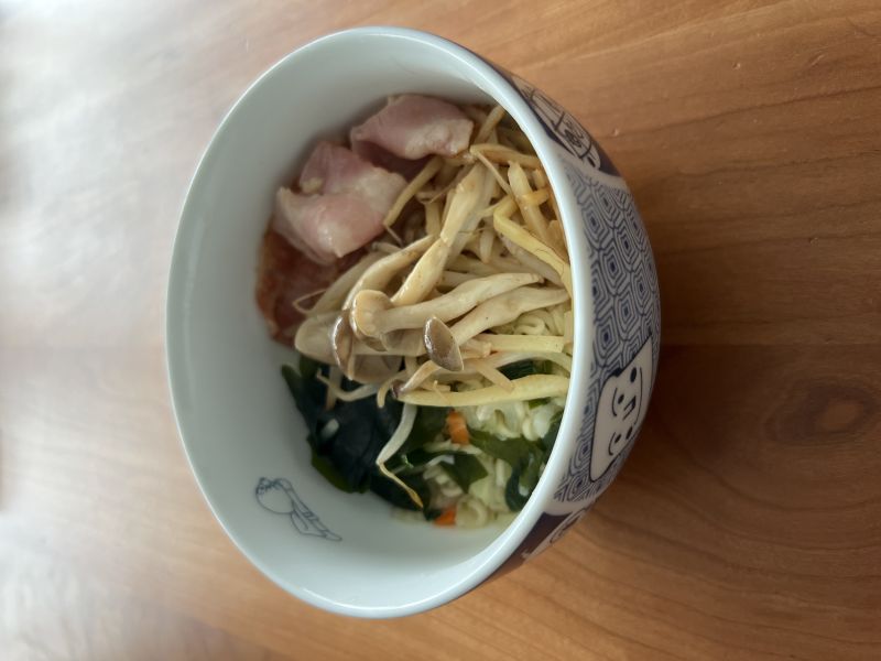 きのこと筍の袋麺
