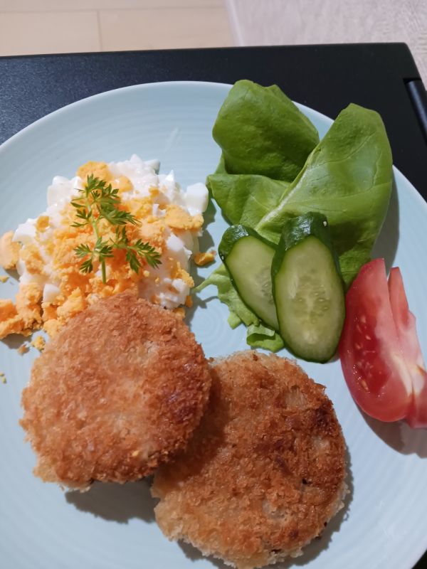 エリンギのフライミモザソース