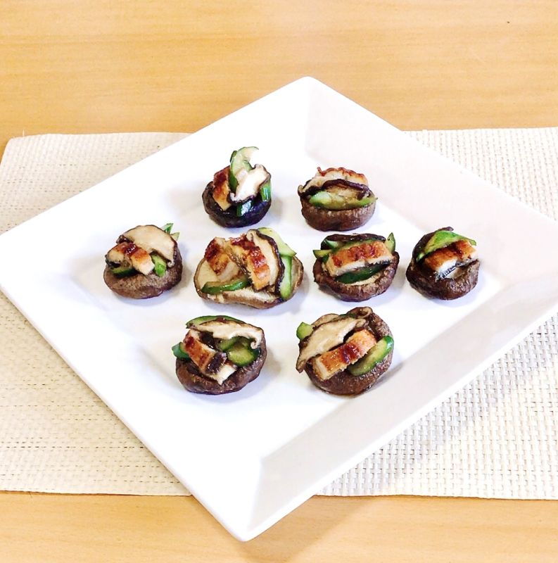 焼き椎茸のうざくカナッペ