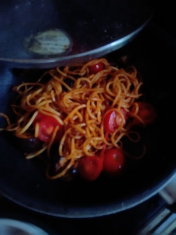 トマトナスきのこパスタ