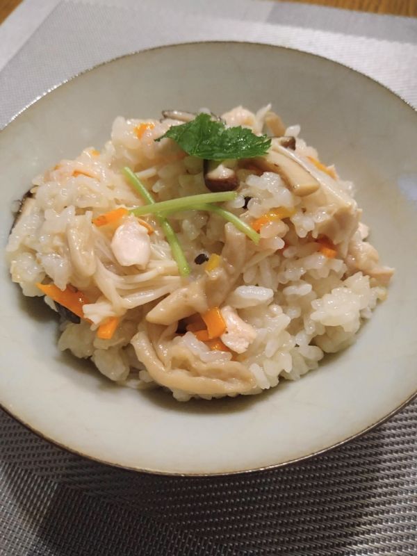 きのこのほかほか蒸し飯