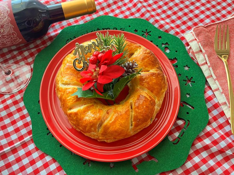 クリスマスにも！きのことサーモンのサクサクリースパイ