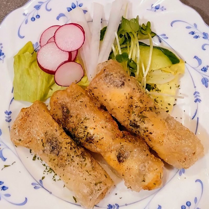 きのこのピリッと揚げ生春巻き