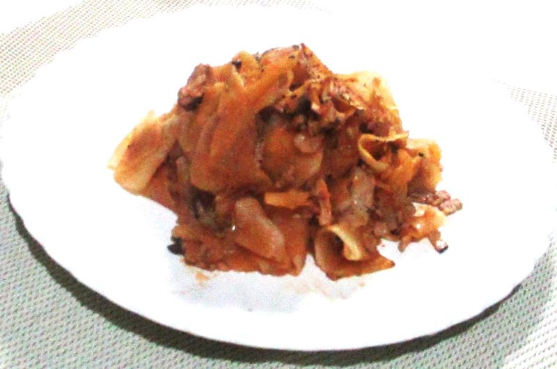 どんこ入りソースの大根パスタ風