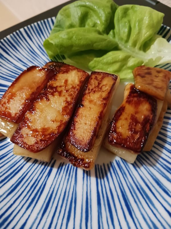 エリンギとお餅のステーキ