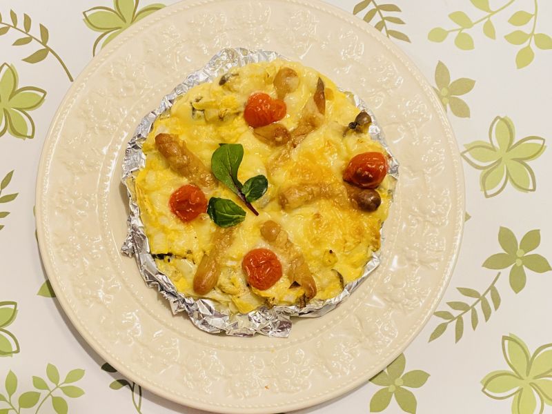 しめじと豆腐のキッシュ