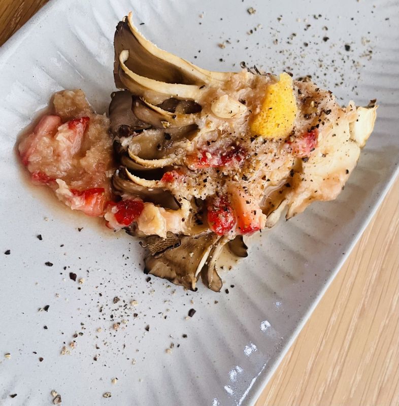 ふろふき舞茸風　いちごレモン味噌で